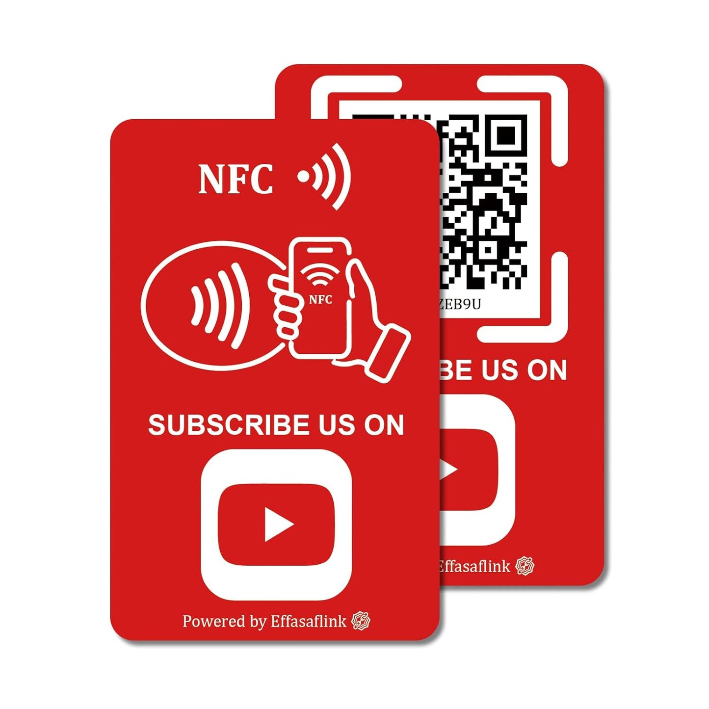 Effasaflink QR & NFC PVC Card for Small Business – Easy and Fast Access to Social Media Page for Customers – Perfect for Promoting Social Media Following