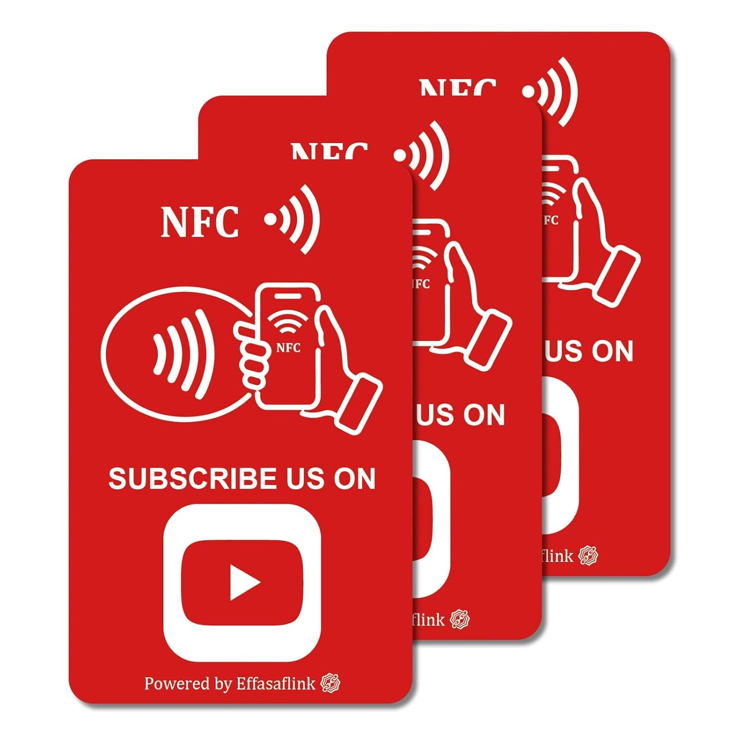 Effasaflink QR & NFC PVC Card for Small Business – Easy and Fast Access to Social Media Page for Customers – Perfect for Promoting Social Media Following