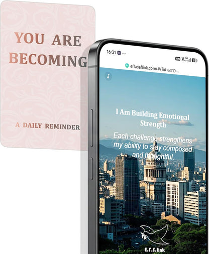 Daily Affirmation NFC Card – For Women – No App, No Subscription – Wallet Size PVC