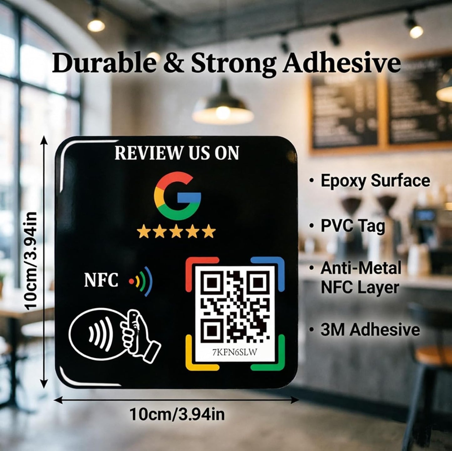 NFC Sticker Sign – Rewritable Link – No Monthly Fee – Waterproof Epoxy
