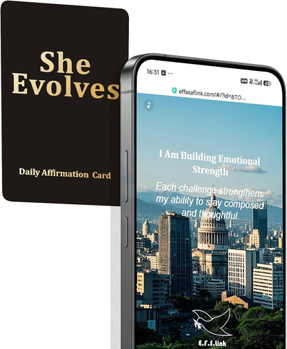 Daily Affirmation NFC Card – For Women – No App, No Subscription – Wallet Size PVC