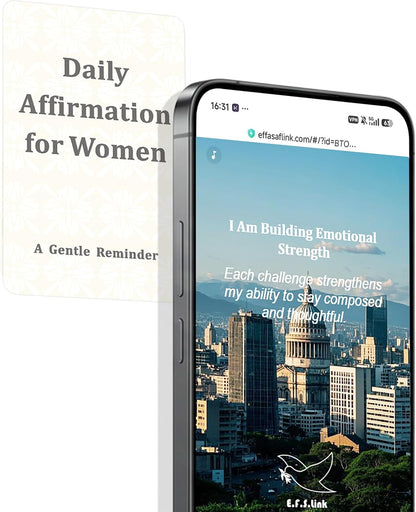 Daily Affirmation NFC Card – For Women – No App, No Subscription – Wallet Size PVC