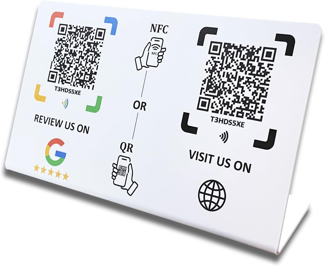 Dual NFC Review & Social Sign – Waterproof PVC – No Monthly Fee