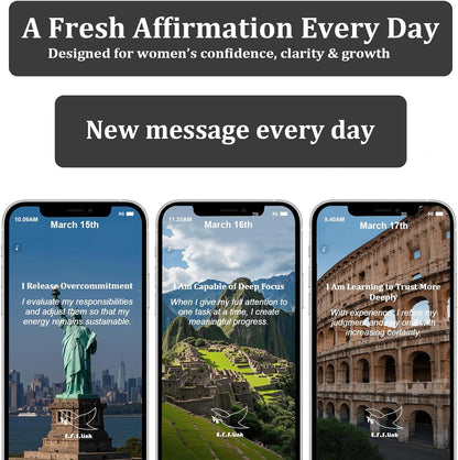 Daily Affirmation NFC Card – For Women – No App, No Subscription – Wallet Size PVC