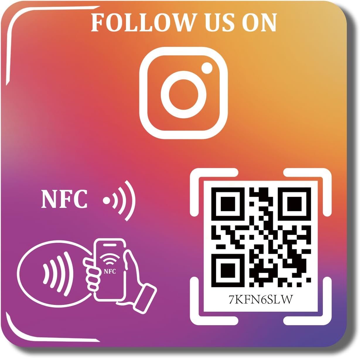 NFC Sticker Sign – Rewritable Link – No Monthly Fee – Waterproof Epoxy
