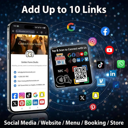 Smart NFC Sticker – Digital Business Card – No Monthly Fee – Editable Profile