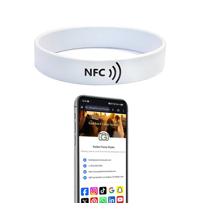 NFC Smart Wristband – Digital Business Card – No App, No Monthly Fee – Waterproof
