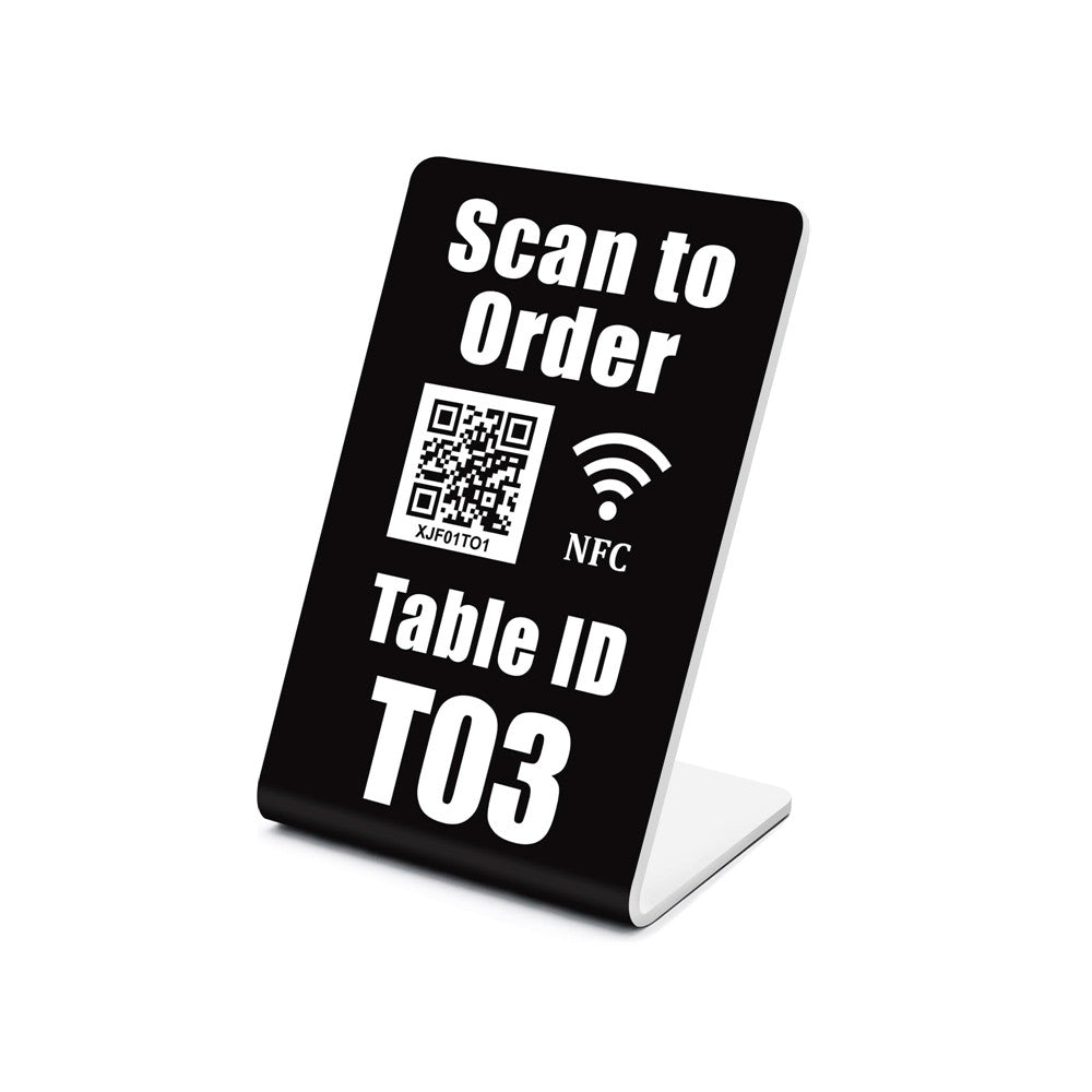 Smart QR& NFC Table Tents – Contactless Ordering – Works with Toast & Square