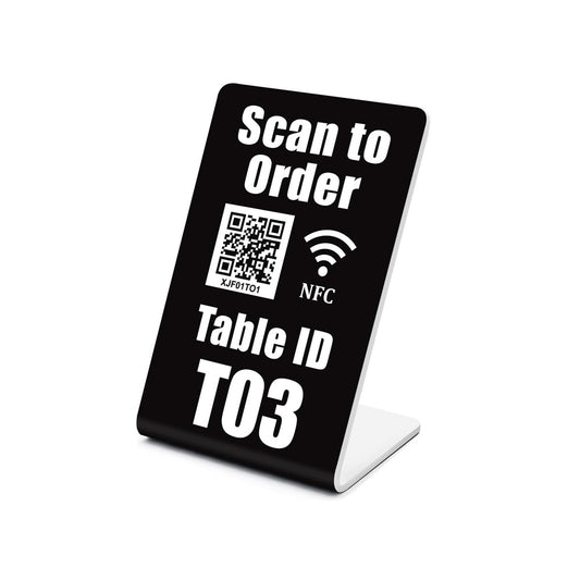 Smart QR& NFC Table Tents – Contactless Ordering – Works with Toast & Square