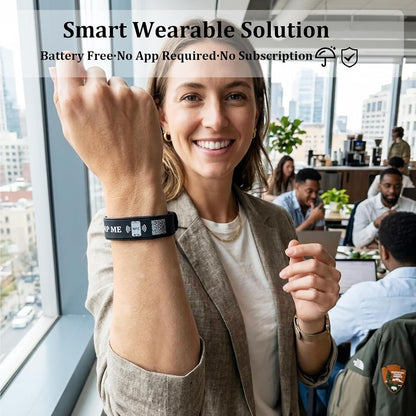 NFC Digital Business Card Wristband – Tap to Share – No App Required – Lifetime Analytics