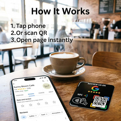 NFC Sticker Sign – Rewritable Link – No Monthly Fee – Waterproof Epoxy