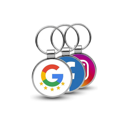 NFC Keychain for Reviews & Social Media – Metal Epoxy – No App, No Monthly Fee