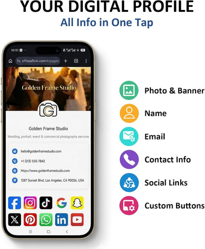 NFC Smart Wristband – Digital Business Card – No App, No Monthly Fee – Waterproof