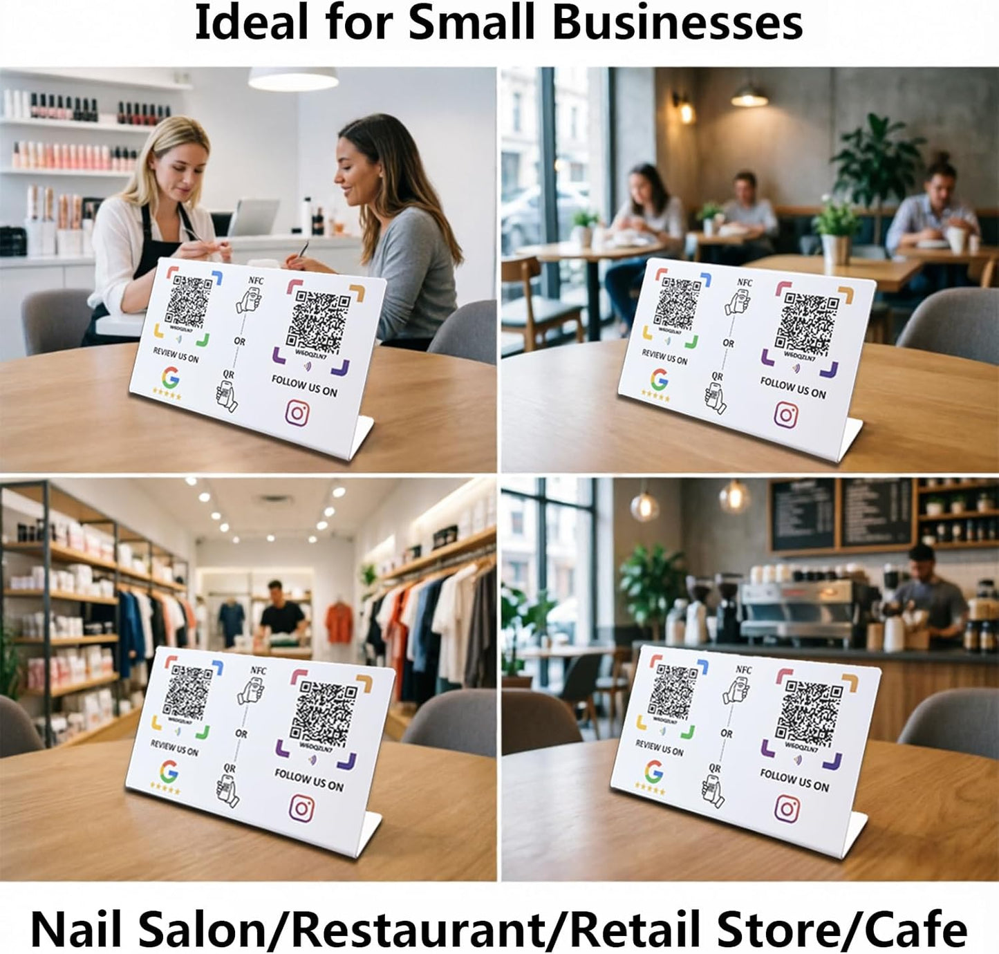 Dual NFC Review & Social Sign – Waterproof PVC – No Monthly Fee