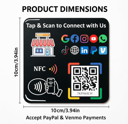 Smart NFC Sticker – Digital Business Card – No Monthly Fee – Editable Profile