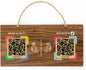Large Wooden Style NFC Hanging Sign – Google Review & Social – No Monthly Fee – 11.8" x 5.9"