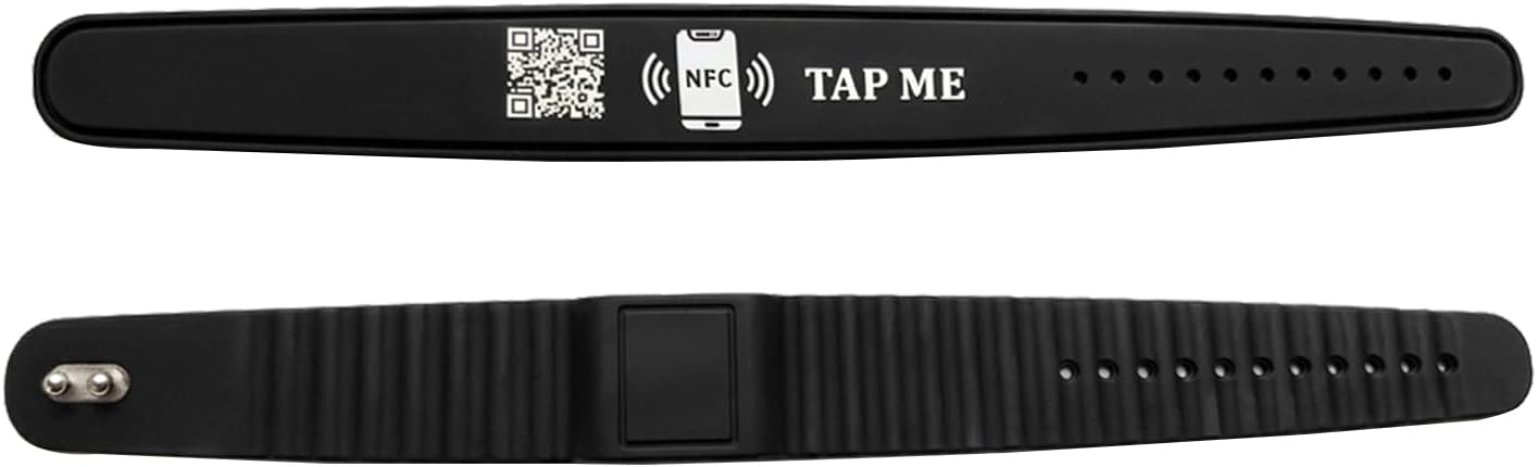 NFC Digital Business Card Wristband – Tap to Share – No App Required – Lifetime Analytics