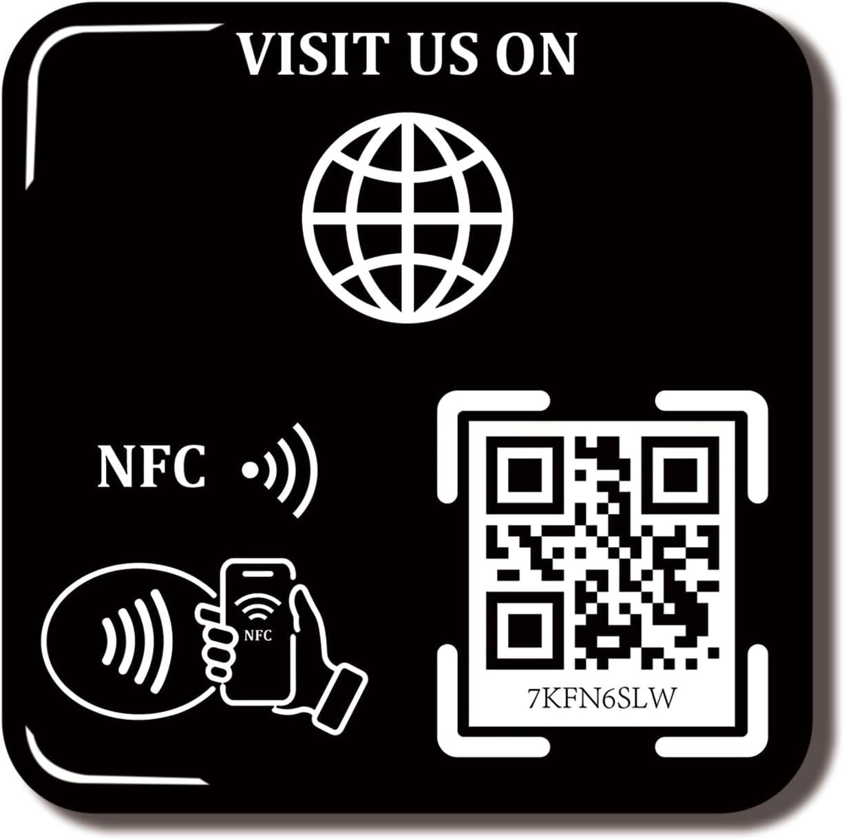 NFC Sticker Sign – Rewritable Link – No Monthly Fee – Waterproof Epoxy