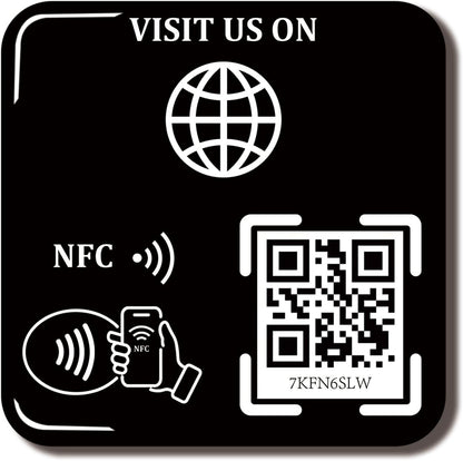 NFC Sticker Sign – Rewritable Link – No Monthly Fee – Waterproof Epoxy