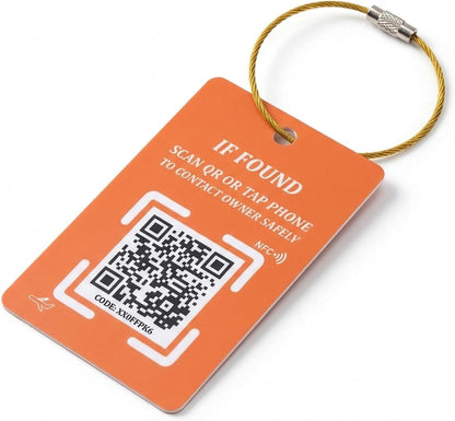 Smart NFC & QR Luggage Tag – Find My Bag Tracker – No App, No Subscription
