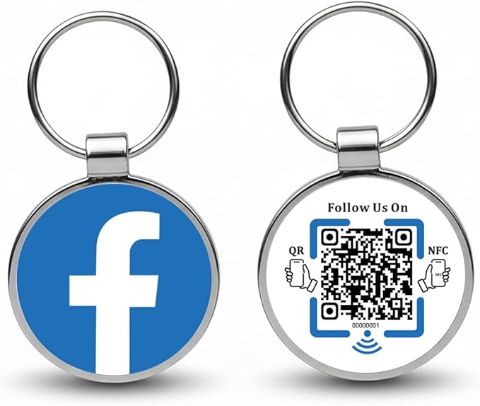 NFC Keychain for Reviews & Social Media – Metal Epoxy – No App, No Monthly Fee