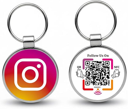 NFC Keychain for Reviews & Social Media – Metal Epoxy – No App, No Monthly Fee