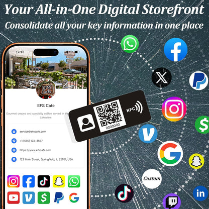 NFC Digital Business Card Phone Sticker – Tap to Share – Personalized Profile