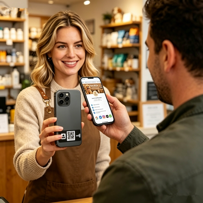 NFC Digital Business Card Phone Sticker – Tap to Share – Personalized Profile