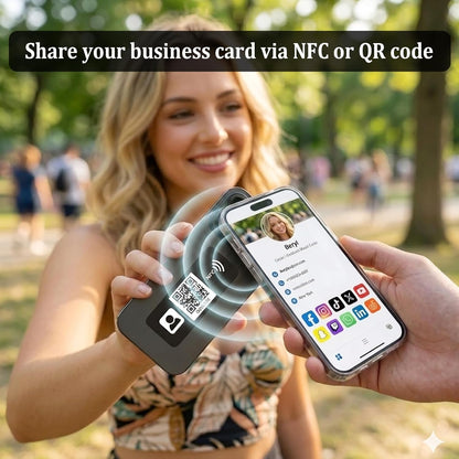 NFC Digital Business Card Phone Sticker – Tap to Share – Personalized Profile