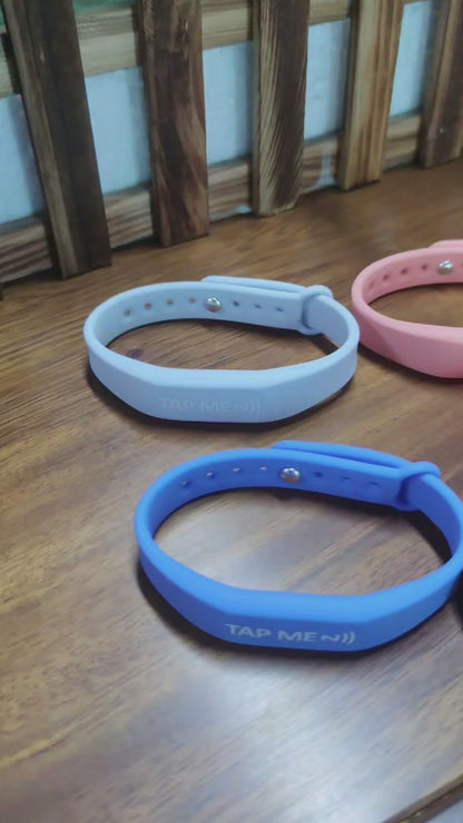 NFC Digital Business Card Wristband – Tap to Share – No Monthly Fee