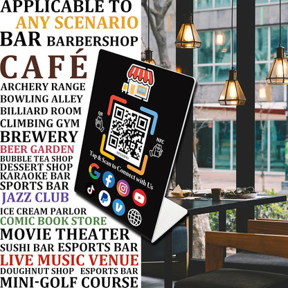 NFC Plastic Stand – Digital Hub for Business – No Monthly Fee
