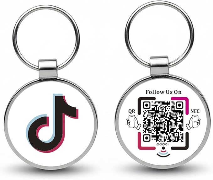 NFC Keychain for Reviews & Social Media – Metal Epoxy – No App, No Monthly Fee