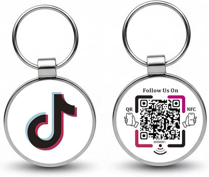 NFC Keychain for Reviews & Social Media – Metal Epoxy – No App, No Monthly Fee