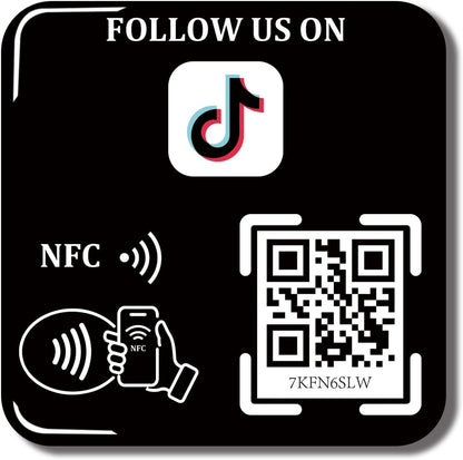 NFC Sticker Sign – Rewritable Link – No Monthly Fee – Waterproof Epoxy