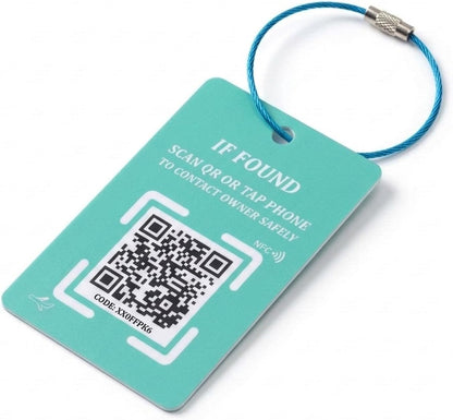 Smart NFC & QR Luggage Tag – Find My Bag Tracker – No App, No Subscription