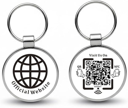NFC Keychain for Reviews & Social Media – Metal Epoxy – No App, No Monthly Fee